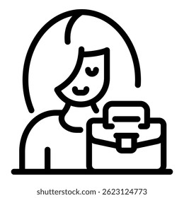 Icône gestionnaire du tourisme. Icône d'Image vectorielle de gestionnaire de tourisme de contour pour web design isolé sur fond blanc