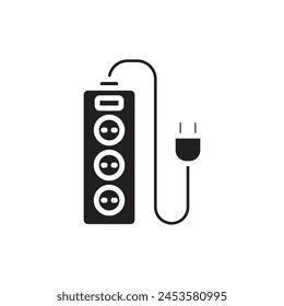 Tourism Plug Filled Icon Vector Illustration