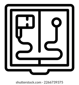 Tourism route icon outline vector. Travel education. Study school