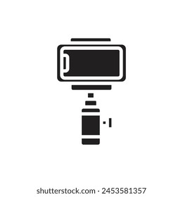 Tourism Selfie Stick Filled Icon Vector Illustration
