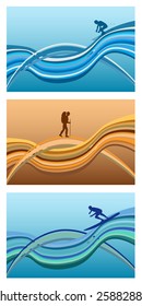 Tourism and sports kinds on wave pattern