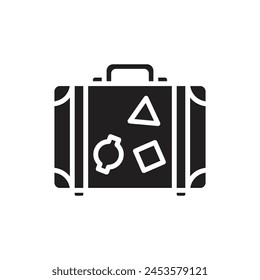 Tourism Suitcase Filled Icon Vector Illustration