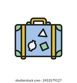 Tourism Suitcase Icon Vector Illustration