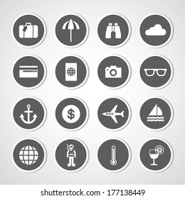 tourism symbol on gray background 