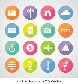 tourism symbol on gray background 