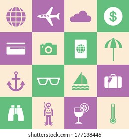 tourism symbol in summer for use 