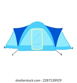 tourism tent camp cartoon. canopy hiking, shelter summer tourism tent camp sign. isolated symbol vector illustration