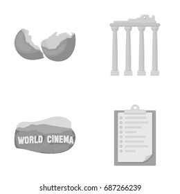 tourism, travel, ecology and other web icon in monochrome style.list, fastening, history icons in set collection.