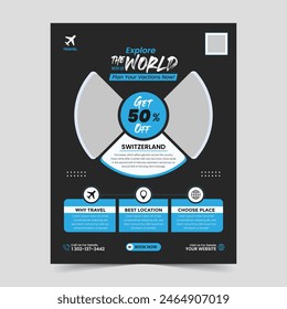 Tourism and Travel Flyer Template Design