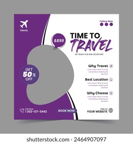 Tourism and Travel Flyer Template Design