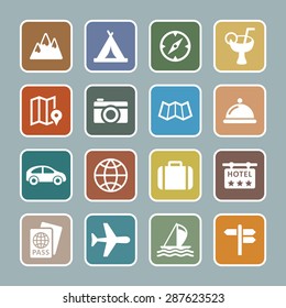 Tourism and travel icons