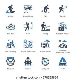 Tourism & Travel Icons Set 4 - Blue Series
