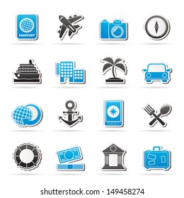Tourism and Travel Icons - vector icon set