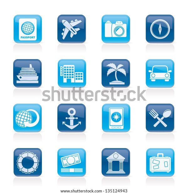 Tourism and Travel\
Icons - vector icon\
set
