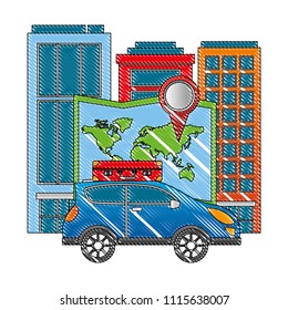 tourism and travel set icons