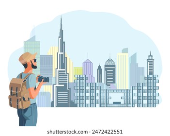 Tourism Travel Tourist Dubai Man cityscape UAE