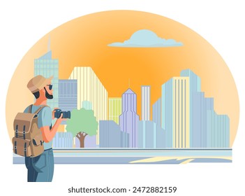 Tourism Travel Tourist Photographer Cityscape Man