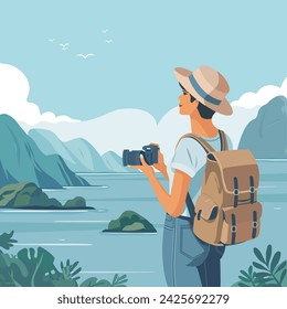 Tourism Travel Tourist Wild nature Summer Sea view