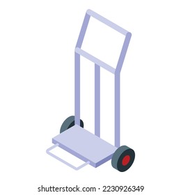 Tourism trolley icon isometric vector. Airport travel. Cart bag