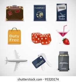 tourism vector icon set