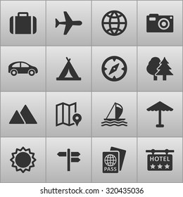 Tourism vector icons