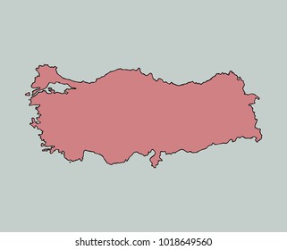 tourism vector isolated turkey map