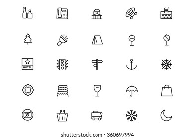 Tourism Vector Line Icons 3