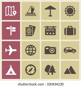Tourism vector set