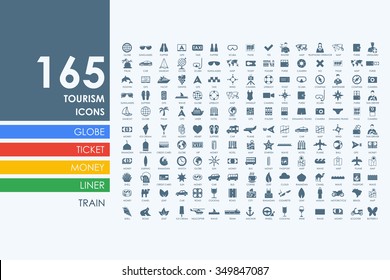 tourism vector set of modern simple icons