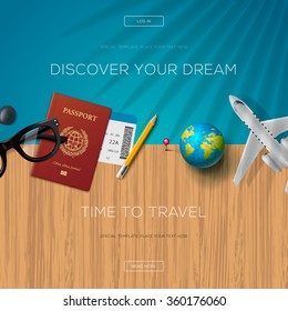 Tourism website template, time to travel