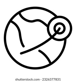 Tourism world icon outline vector. Around travel. Map business
