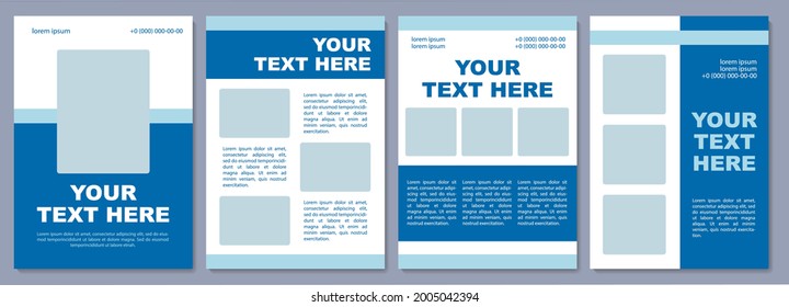 Tourism-related service brochure template. Flyer, booklet, leaflet print, cover design with copy space. Your text here. Vector layouts for magazines, annual reports, advertising posters