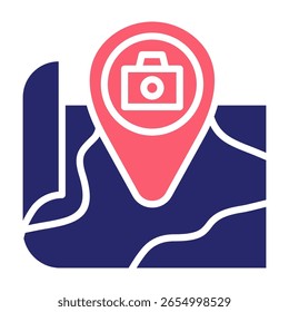 Ícone de atração turística Ilustração de vetor de preenchimento