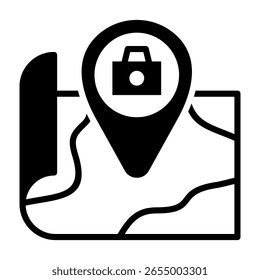 Icono de atracción turística Ilustración vectorial mixta