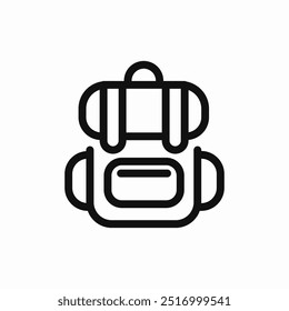 turista mochila saco ícone sinal vetor