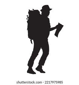 turista con mochila sujetando el mapa . dirección de búsqueda de mochilero en el mapa de ubicación mientras se viaja.