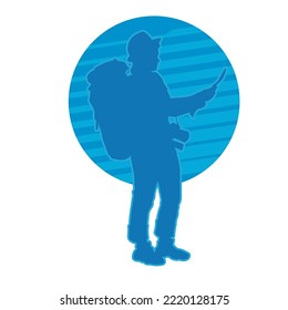 turista con mochila sujetando el mapa . dirección de búsqueda de mochilero en el mapa de ubicación mientras viaja