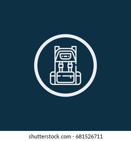 Tourist backpack icon