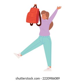 Tourist mit Rucksack-Symbol einzeln