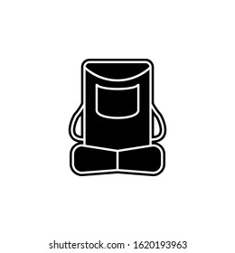tourist backpack icon. Simple glyph, flat vector of camping icons for ui and ux, website or mobile application