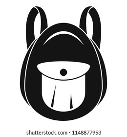 Tourist backpack icon. Simple illustration of tourist backpack vector icon for web design isolated on white background