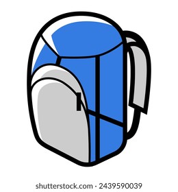 Tourist backpack icon. Travel camping equipment for survival in outdoor.