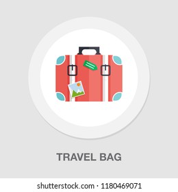 tourist bag - travel icon - luggage icon - holiday vacation bag