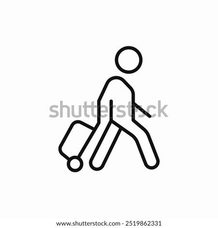 tourist baggage icon sign vector