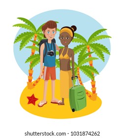 Tourist in the beach
