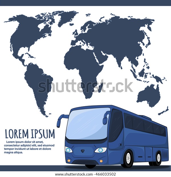 Tourist bus banner. City
Bus. Bus icon. Big tour bus vector illustration. Illustration of
coach buses.