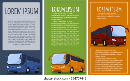 Tourist bus banner set