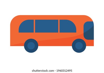 Tourist bus, Easy to edit and pinch. Vector flat plane style illustration.