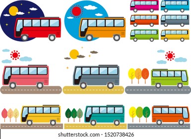 Tourist bus, express bus, night bus .Public transport.