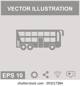 Tourist bus vector icon.